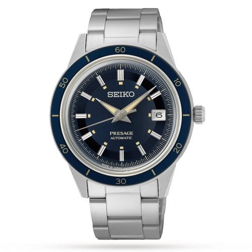 Seiko Presage Automatic Watch 40.5mm in Navy UK Outlet at SEIKK